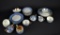 Twenty-two Pieces Blue Lusterware Serving Pieces: Paul Muller Selb & MZ Altrohaul CMR