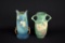 Lot of Two Roseville USA Vases: “Peony” & “Apple Blossom”