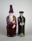 Lot of Two Hand Painted Bottles: Gen. Washington & Hiram Ricker & Sons Facsimile of Earlier Bottle