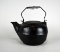 Cast Iron Wood Stove Water Kettle w/ Flower Design on Swivel Lid