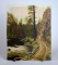 Oil Landscape of Road Along River, Unsigned & Unframed