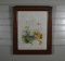 Antique Frame with Floral Print