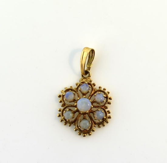 14K Gold and Opal Pendant