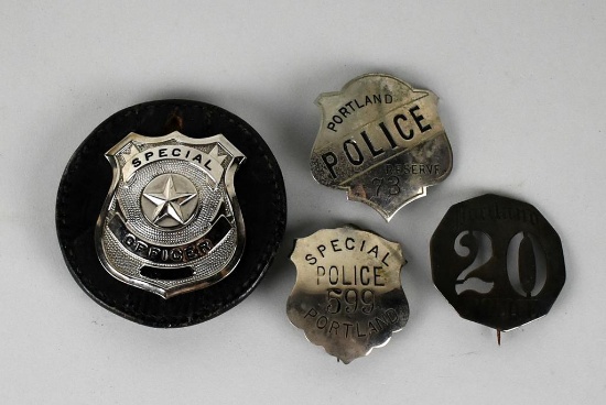 Lot of Vintage Portland Oregon Police Badges