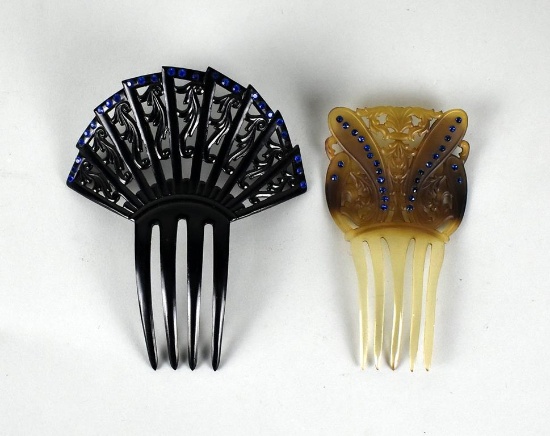 Lot of Two Antique / Vintage Hair Combs