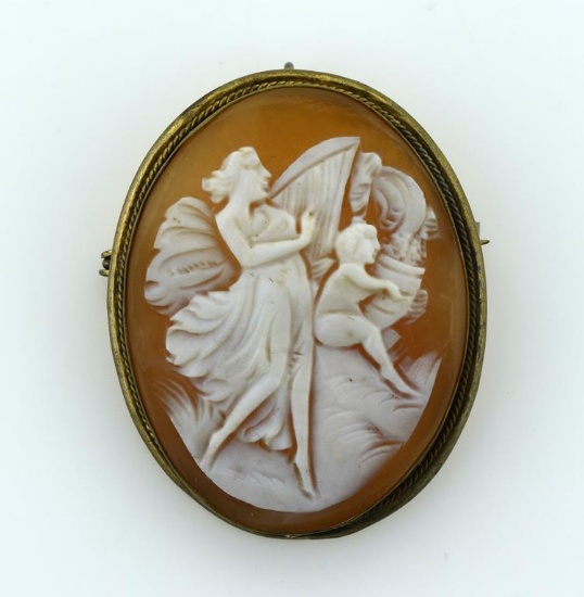 Antique Classical Myth Cameo Pin