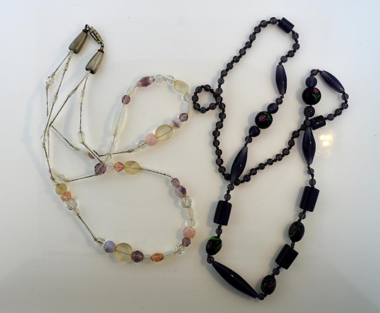 Two Glass Bead Necklaces