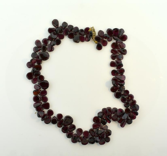 Amethyst Glass Bead Necklace