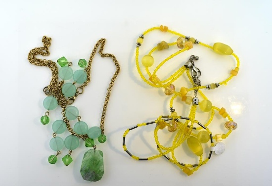 Two Glass Bead Necklaces