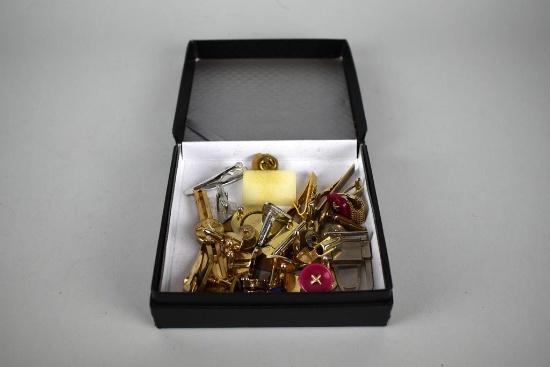 Lot of Men's Jewelry: Swank / Gold Filled Cufflinks. Tie Bars, Etc