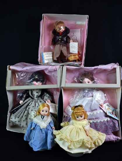 Lot of Five “Little Women” Madame Alexander Dolls: MADC Aviatrix, Jo, Meg, Clara, & Other