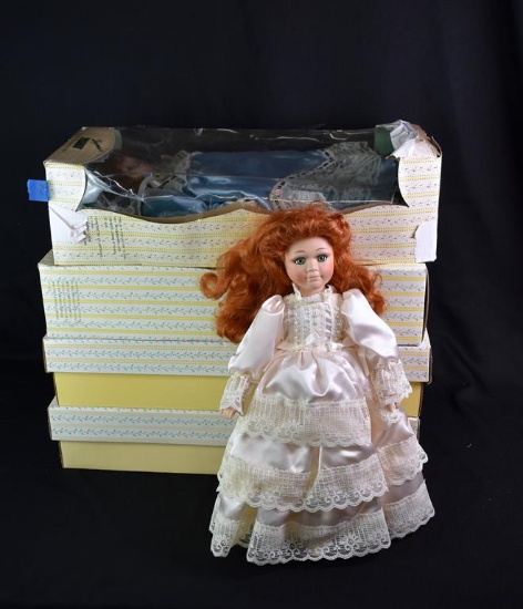 Lot of Five Seymour Mann Dolls Porcelain Dolls