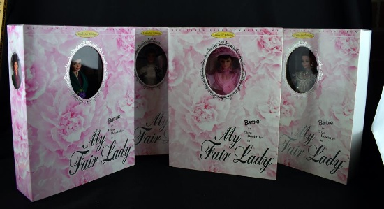Lot of Four Mattel “My Fair Lady” Eliza Doolittle Dolls: Numbers 15498, 15501, 15497, & 15500