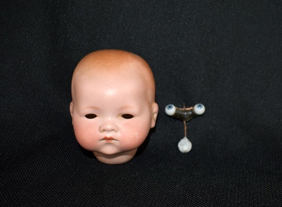 Armand Marseille 341./3 K. Bisque Doll Head Doll Head & Eyes, Germany