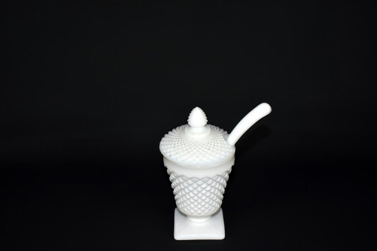 Westmorland Diamond Point Perserves Jar w/ Ladle