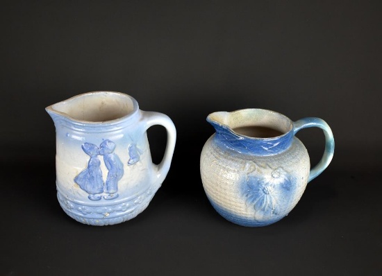Lot of Two Antique Milk Pitchers