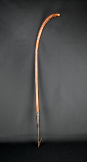 Antique Gaff w/ Forged Hook & Wooden Handle