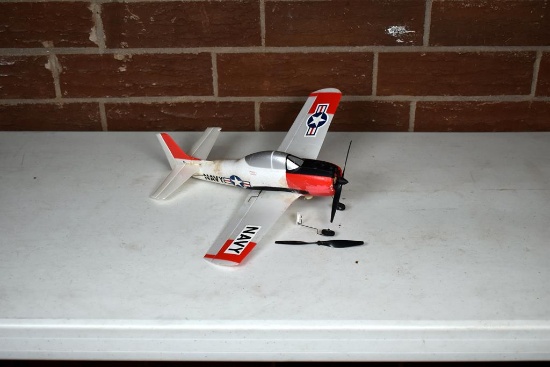 BNF “T-28 Trojan” Radio Controlled Airplane with Box & Parts, 16” Wingspan