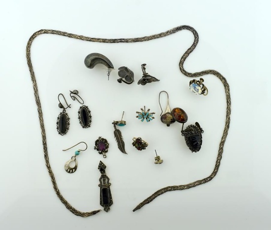 Lot of Sterling Silver Odds -N- Ends Jewelry