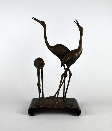 Andrea by Sadek Bronze Cranes Statue