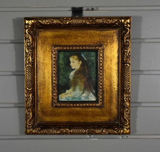 Small Gilt Framed Print after Renoir's “Little Irene”