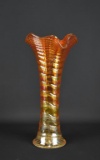 Imperial Carnival Glass “Marigold” 11.25” Swung Glass Vase