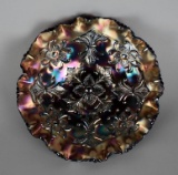Millersburg Carnival Glass “Fleur De Lis” Amethyst 9.5” Bowl