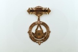 C.W. French, P.M. Antique Licking Lodge No. 291 (Ohio) 14K Gold Masonic Badge