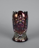 Imperial Carnival Glass “Cosmos” Red 6.5” Vase