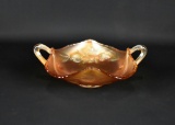 Fenton Carnival Glass “Strawberry” Marigold 7” Bonbon