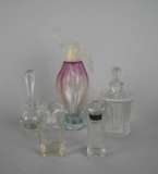 Lot of Five French Perfume Bottles: Carven, Guerlain, & Others