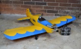 K&B Engine “Slow Poke” Radio Controlled Airplane w/ Spektrum DX7 Controller, 62” Wingspan