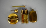 Lot of Small Purse Perfume Bottles, Flasks, & Supplies: Mary Dunhill & Others
