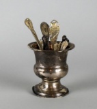 Antique Sterling Silver Cup and Salt or Demitasse Spoons