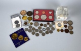 Lot of Misc. Coins: 1977 US Proof Set, 1976 Bicent. Set, 1959-1964 Paperweight Set, Old US Nickels..