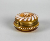 Enameled Glass Trinket Box