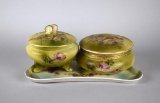 Vintage Nippon Hand Painted Porcelain Dresser Set