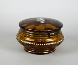 Vintage Mary Gregory Glass Powder Box
