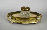 Two Vintage Vanity Trays and A Powder Jar