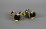 Pair of Selsi 3X  Mother of Pearl & Brass Frame Opera Glasses