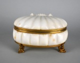 Antique 1916 Wavecrest Elegant Shell Dolphin Footed Jewelry Box