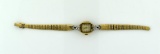 Vintage Bulova 33 Ladies Watch, Gold Filled & Diamond Case & Gold Filled Bracelet