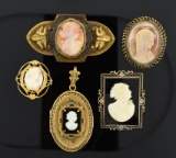 Lot of Vintage Cameo Pins or Pendants