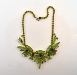 Stunning Green Vintage Runway / Cocktails Necklace