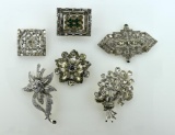 Lot of Antique / Vintage Rhinestone Pins / Pendants