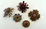 Five High-Spirited Vintage Costume Pins