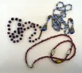 Three Glass Bead Necklaces