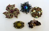 Five Vivacious Vintage Costume Pins
