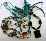 Three Turquoise Schemed Necklaces
