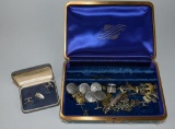 Lot of Men's Jewelry: Some Sterling Silver & Military